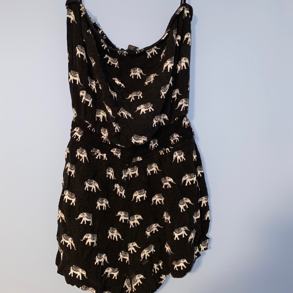 Elephant print romper